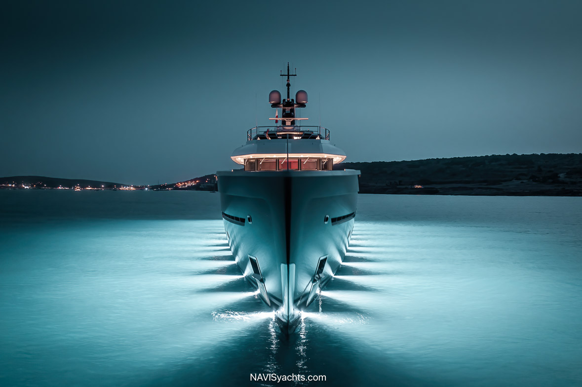 The Amels 60LE "Come Together" in action, highlighting its smooth sailing capabilities and advanced hybrid propulsion system for eco-friendly cruising.
