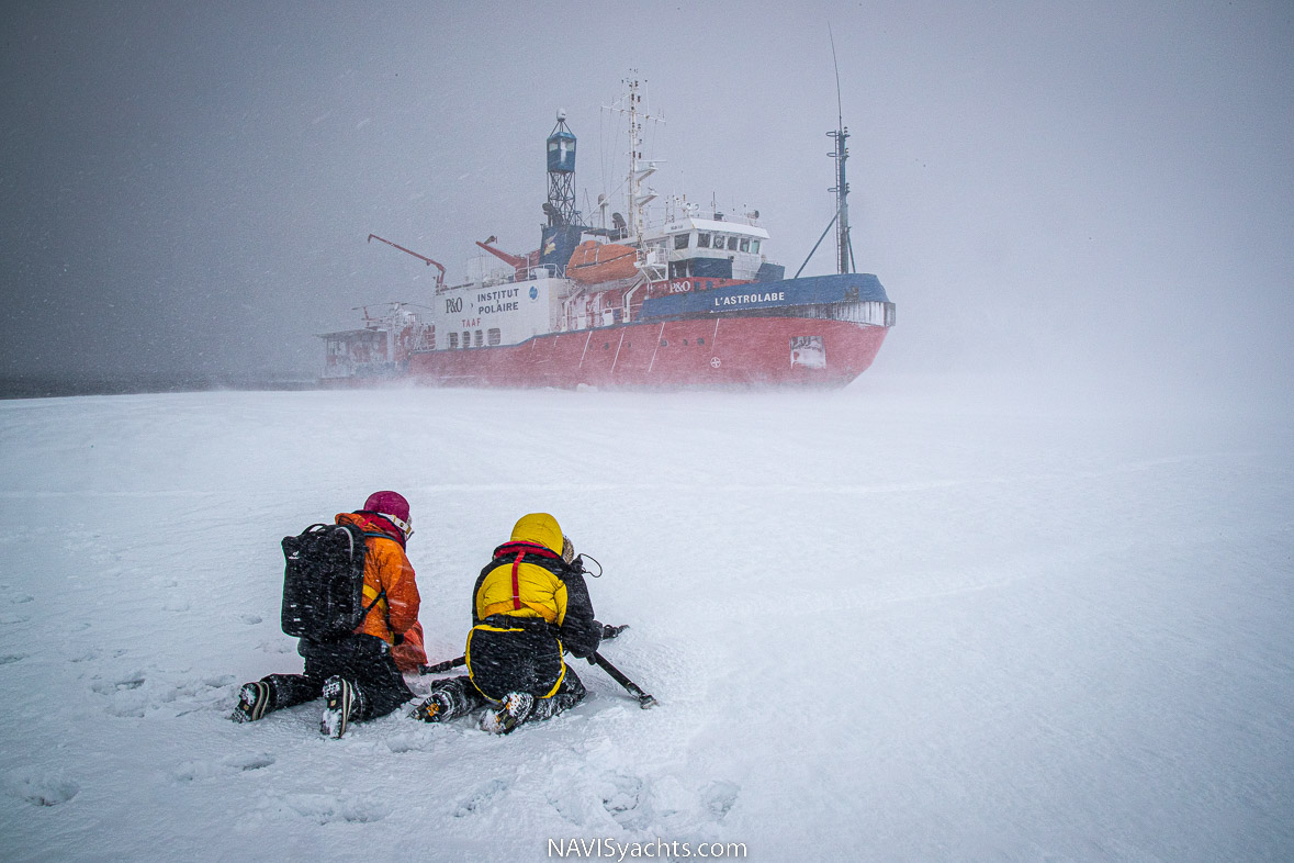 Astrolabe icebreaker in the Southern Ocean