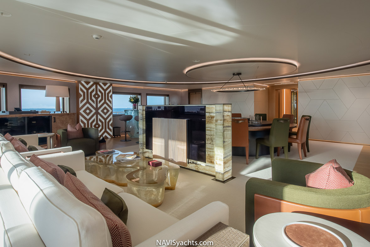 Interior Design of superyacht La Datcha from Damen 