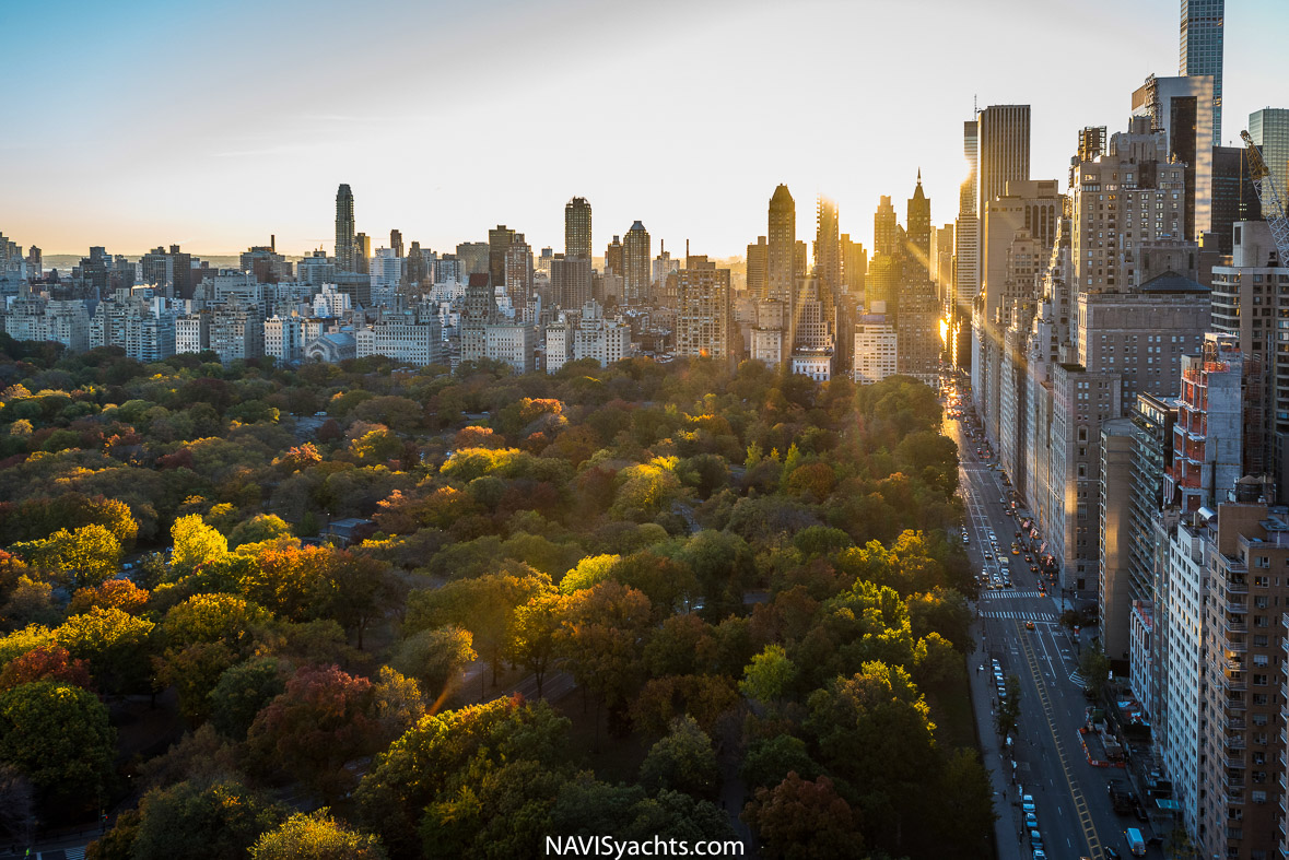 View of the Central Park New York City.