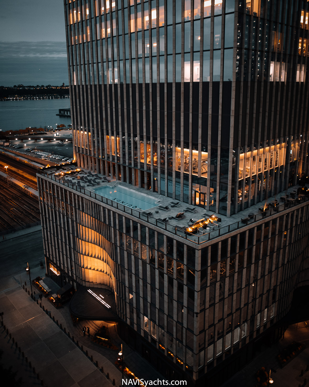 Equinox Hotel's modern exterior in Hudson Yards, New York