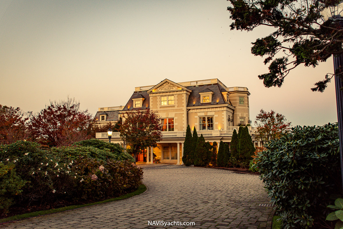 Sunset at The Chanler at Cliff Walk in Newport, a haven of luxury with stunning ocean views.