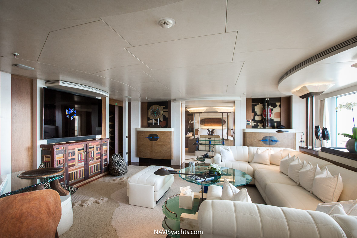 Meticulous Yacht Redesign by Bannenberg & Rowell Design showcased in Coral Ocean's refined aesthetics
