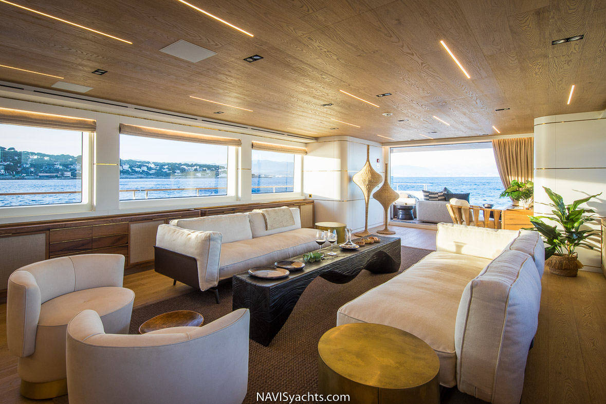 Luxurious interiors with reclaimed wood and organic details