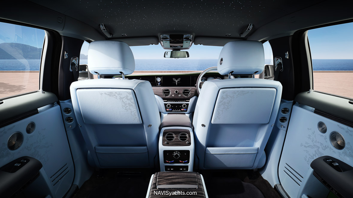 Luxury interior of Rolls-Royce Ghost Series II featuring bespoke materials and advanced tech