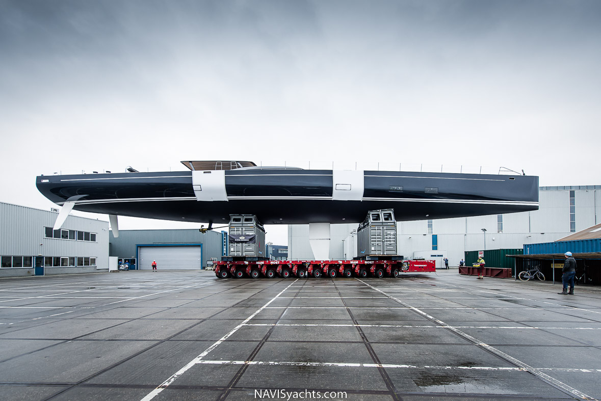 RoyalHuisman Nilaya. The striking exterior of Nilaya, designed by Reichel/Pugh and Nauta