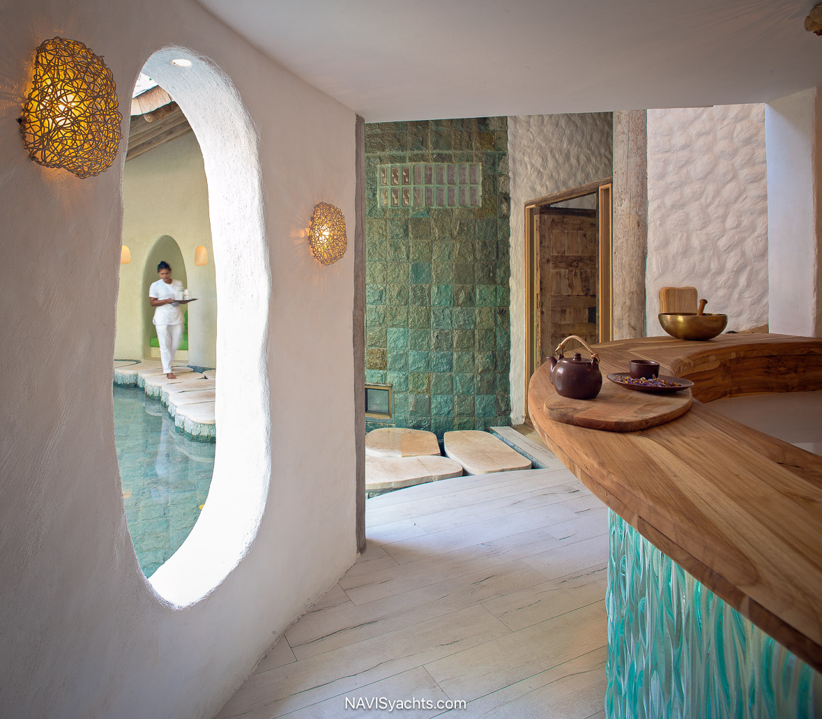 Tropical wellness complex at Soneva Fushi