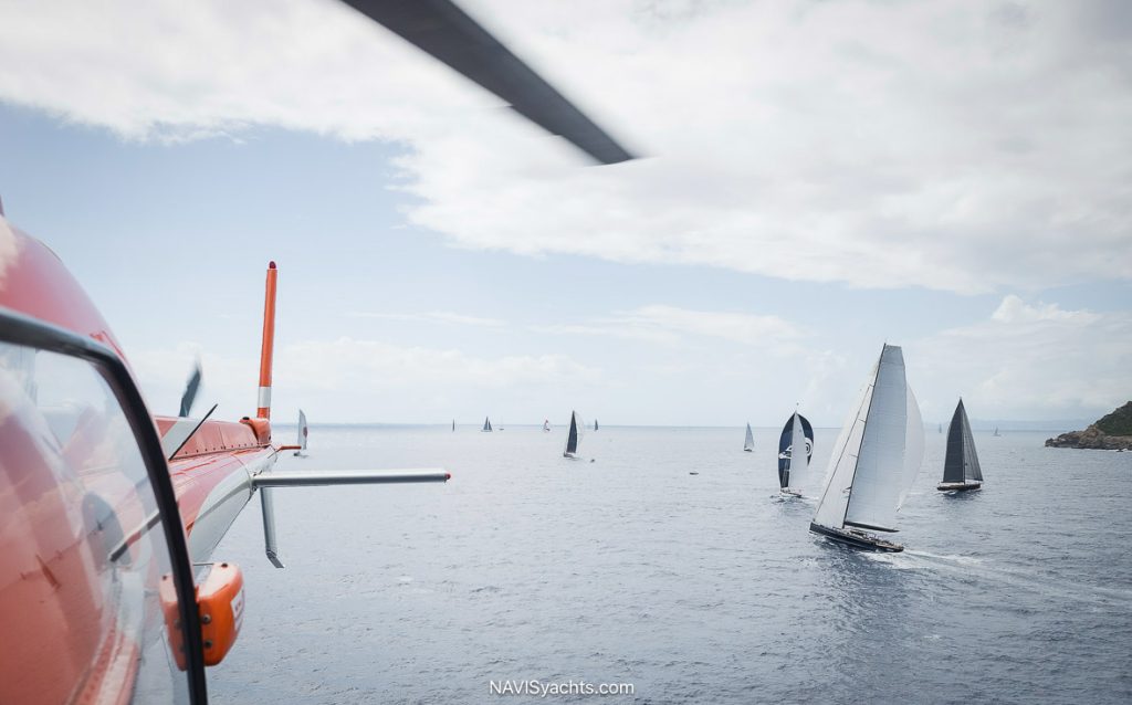Nilaya sailing in the St. Barth's Bucket Regatta.