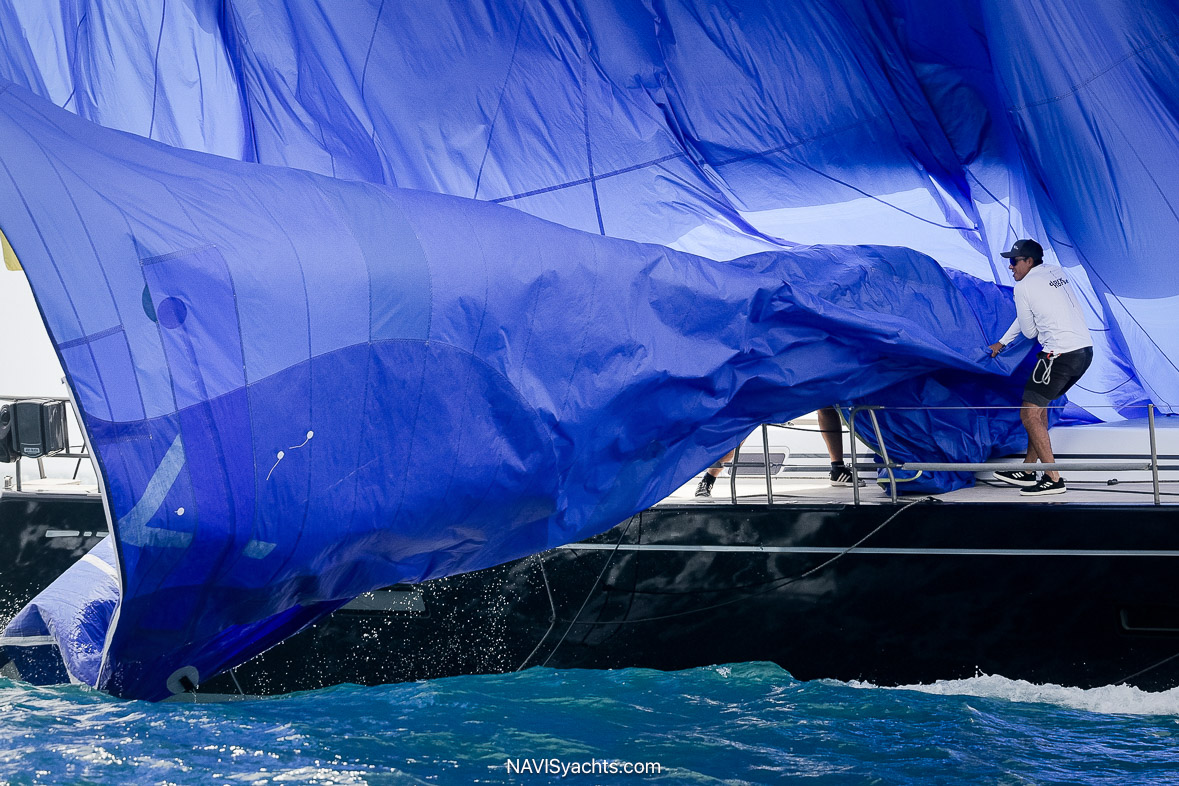 Racing yachts under clear skies on final day