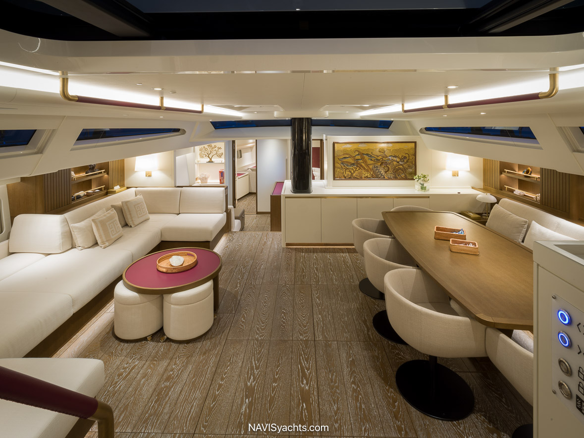 Interior design by Misa Poggi on Swan 108