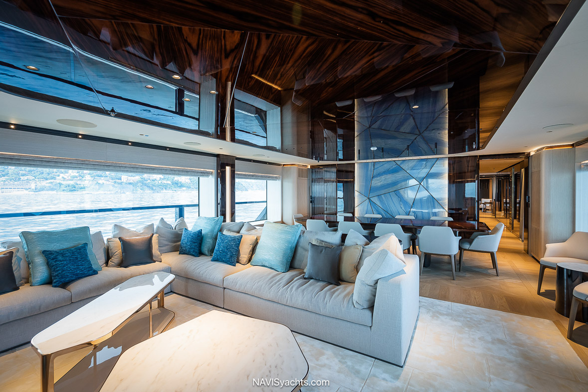 Main deck saloon with panoramic ocean views