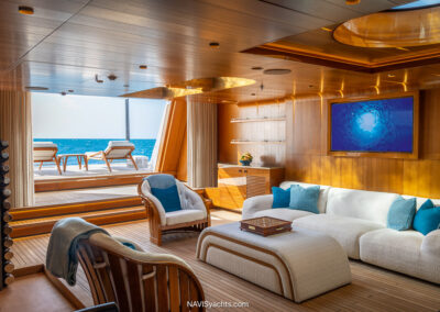 Amor à Vida luxury superyacht interior by Nuvolari Lenard and Valentina Zannier