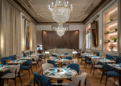 NEORA Greek restaurant at Grand Hotel des Bains Kempinski in St. Moritz